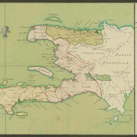 colored map of Saint-Domingue