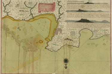 colorful eighteenth-century map of the northern coast of Hispaniola