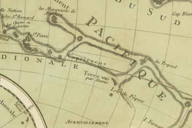 A detail from the "Carte Physique de la Grande Mer"