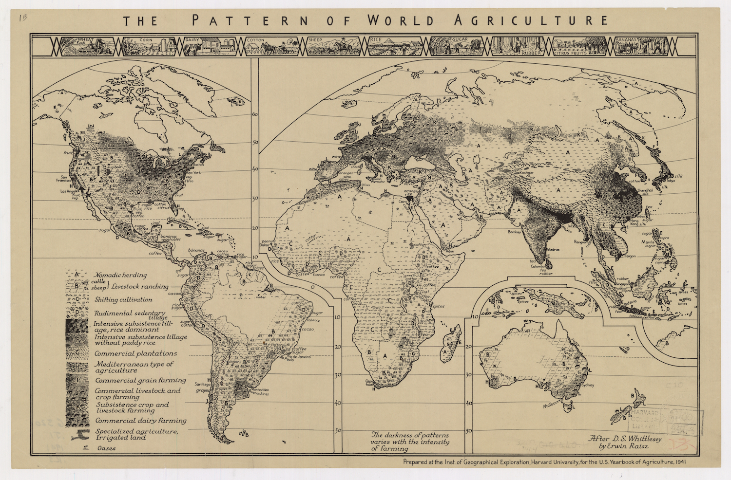 map of the pattern of world agriculture