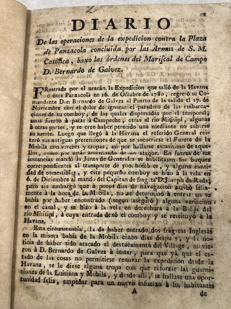 printed title page with text in Spanish