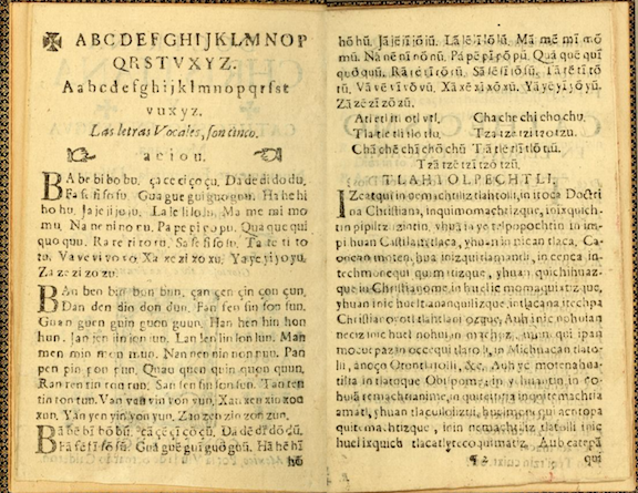 printed alphabetic catechism in Nahuatl