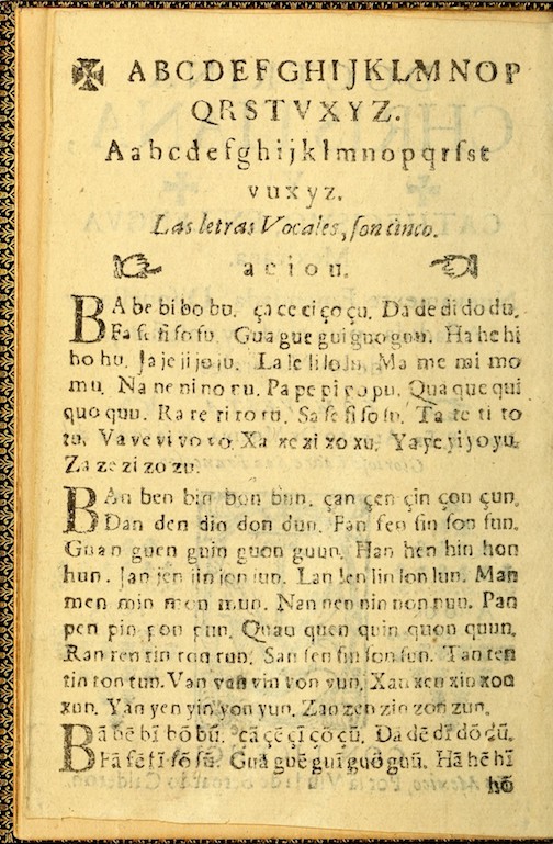 printed alphabetic catechism in Nahuatl