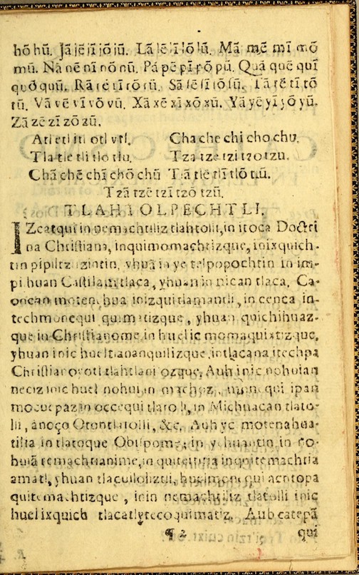 printed alphabetic catechism in Nahuatl