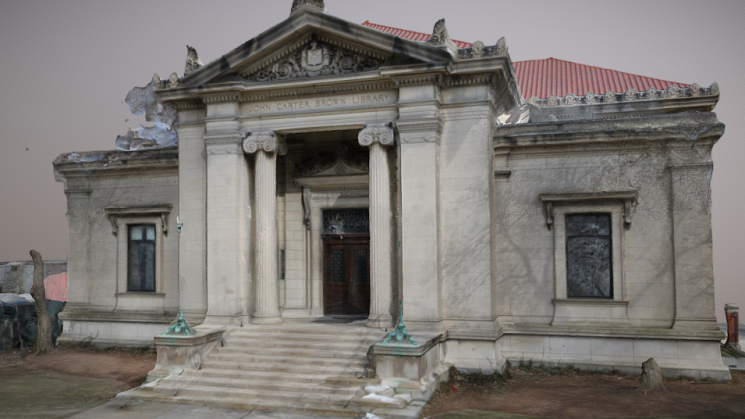 still shot of 3D model of John Carter Brown Library