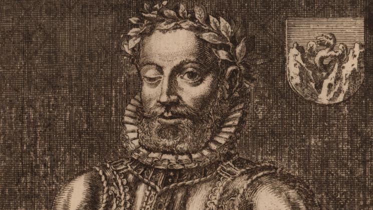 Image from: Mvsis. et Posteritati. S. Lvdovico de Camoes [Manoel Carvalho 1624]. Original at the John Carter Brown Library. 