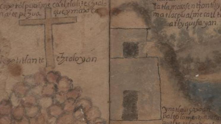 Image from: [Codex Coyoacán]. [Santa Maria Tetelpan, Mexico, ca. 1700 - 1743]. Original at the John Carter Brown Library.