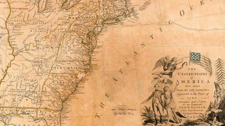 map belonging to George Washington for the 2013 Sonia galleti lecture at the John Carter Brown Library