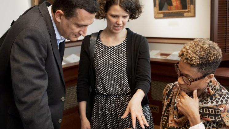 closeup of fellows in Bolivar Room