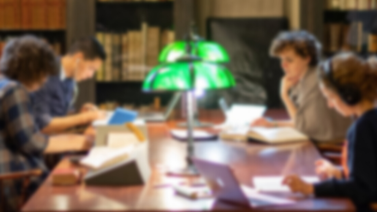 A photo of fellows in the reading room
