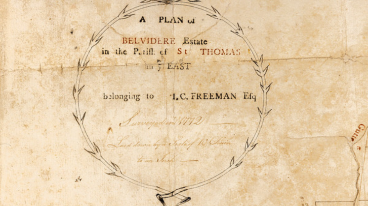 The image shows part of a map of the Belvedere Estate.