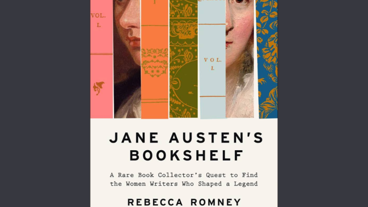 The image shows the cover of Rebecca Romney's book, Jane Austen's Bookshelf.