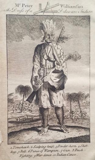 depiction of Peter Williamson in dress of the Delaware Tribe