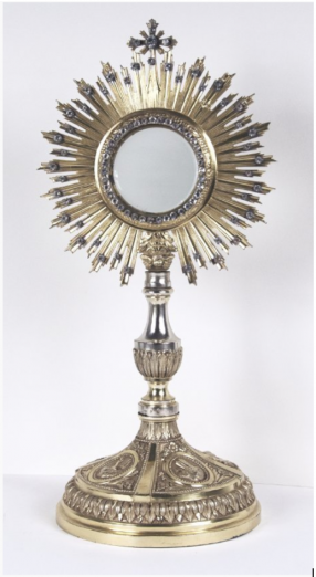 monstrance made of precious metals and gems