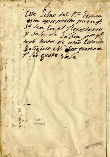 manuscript inscription in Spanish
