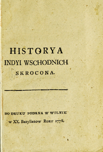 title page guillaume-thomas-francois raynal historya indya