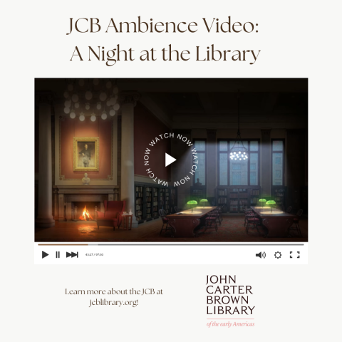 The image contains a screen shot from the ambience video, the JCB logo, the title of the blogpost and the message "Learn more about the JCB at jcblibrary.org!"