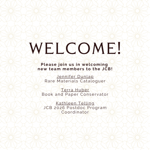 The image contains text welcoming the three new hires.