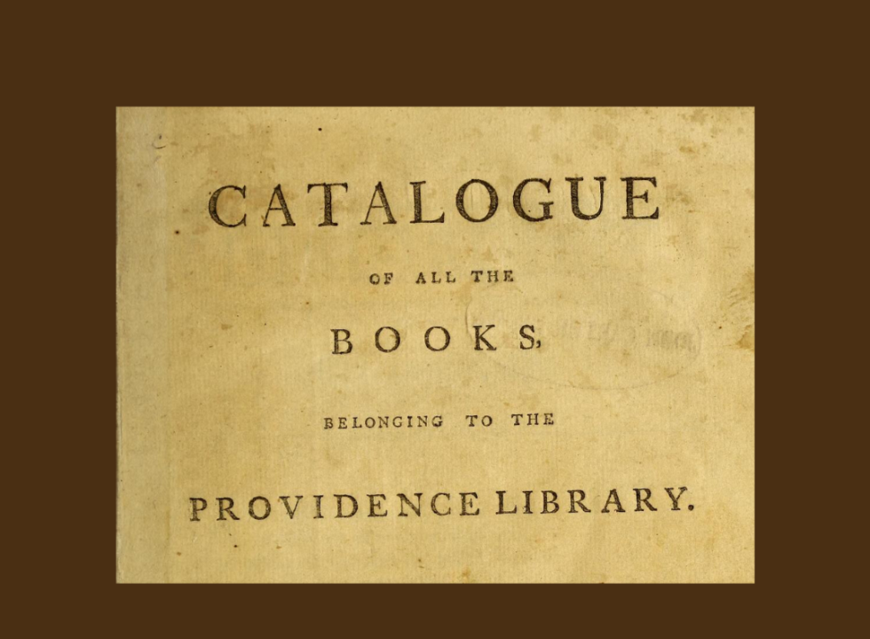 Catalogue of all the books, belonging to the Providence Library