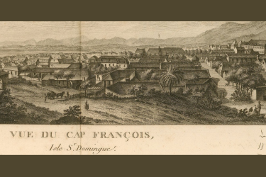 The image shows a drawing of Cap Francois.